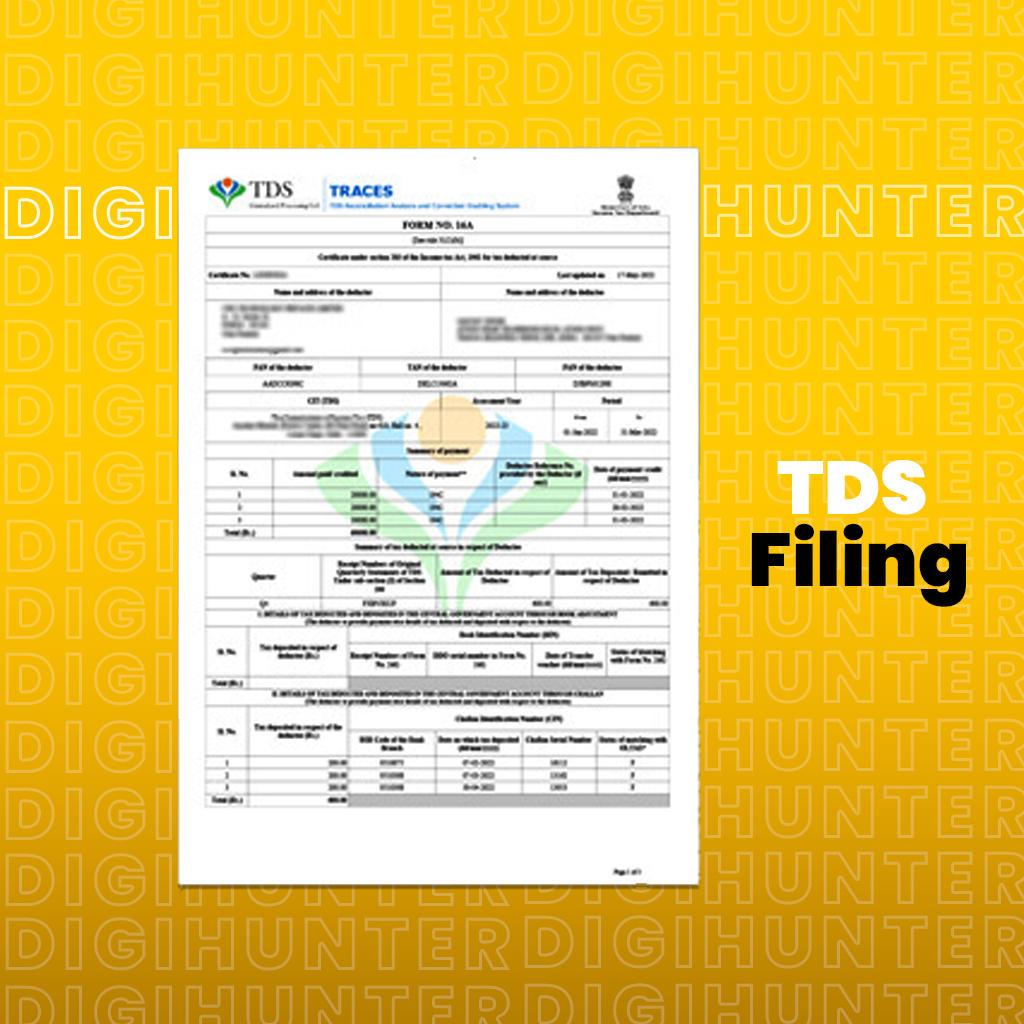 Example Tds Without Signature TDS Filing Services in India | File TDS Return Online – Digihunter