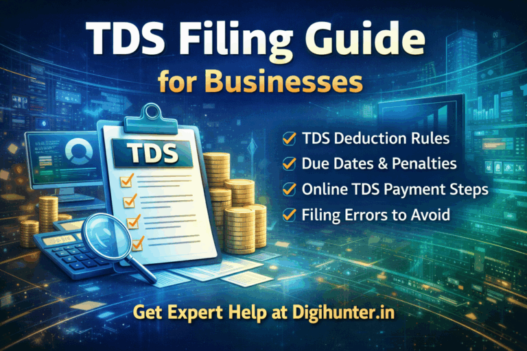 TDS Filing Guide for Businesses in India showing steps deadlines and compliance process