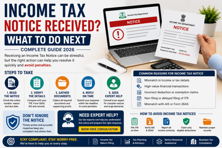 Income Tax Notice Received? What to Do Next (Complete Guide 2026)